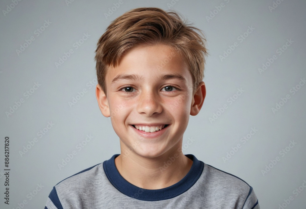 Portrait view of a regular happy smiling Croatia boy, ultra realistic, candid, social media, avatar image, plain solid background Portrait view of a regular happy smiling Croatia boy, ultra realistic, candid, social media, avatar image, plain solid background