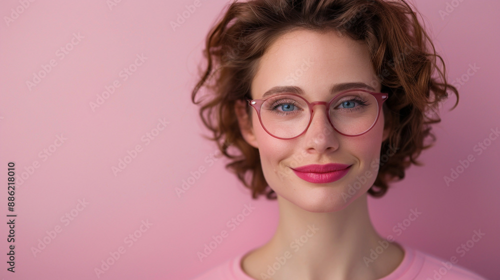 Young smilling business posing on soft color background Young smilling business posing on soft color background