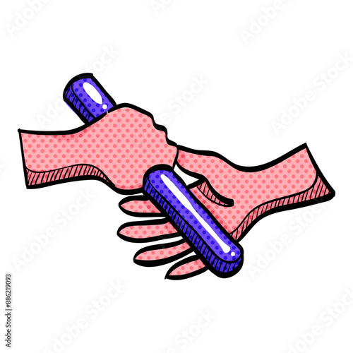 Relay run halftone icon hand drawn color vector illustration