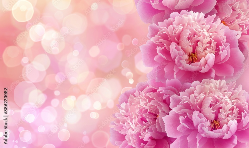 Background with beautiful pink peonies Background with beautiful pink peonies