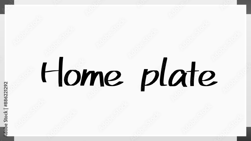 Home plate のホワイトボード風イラスト Home plate のホワイトボード風イラスト