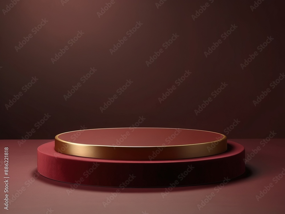 podium on red wall podium on red wall