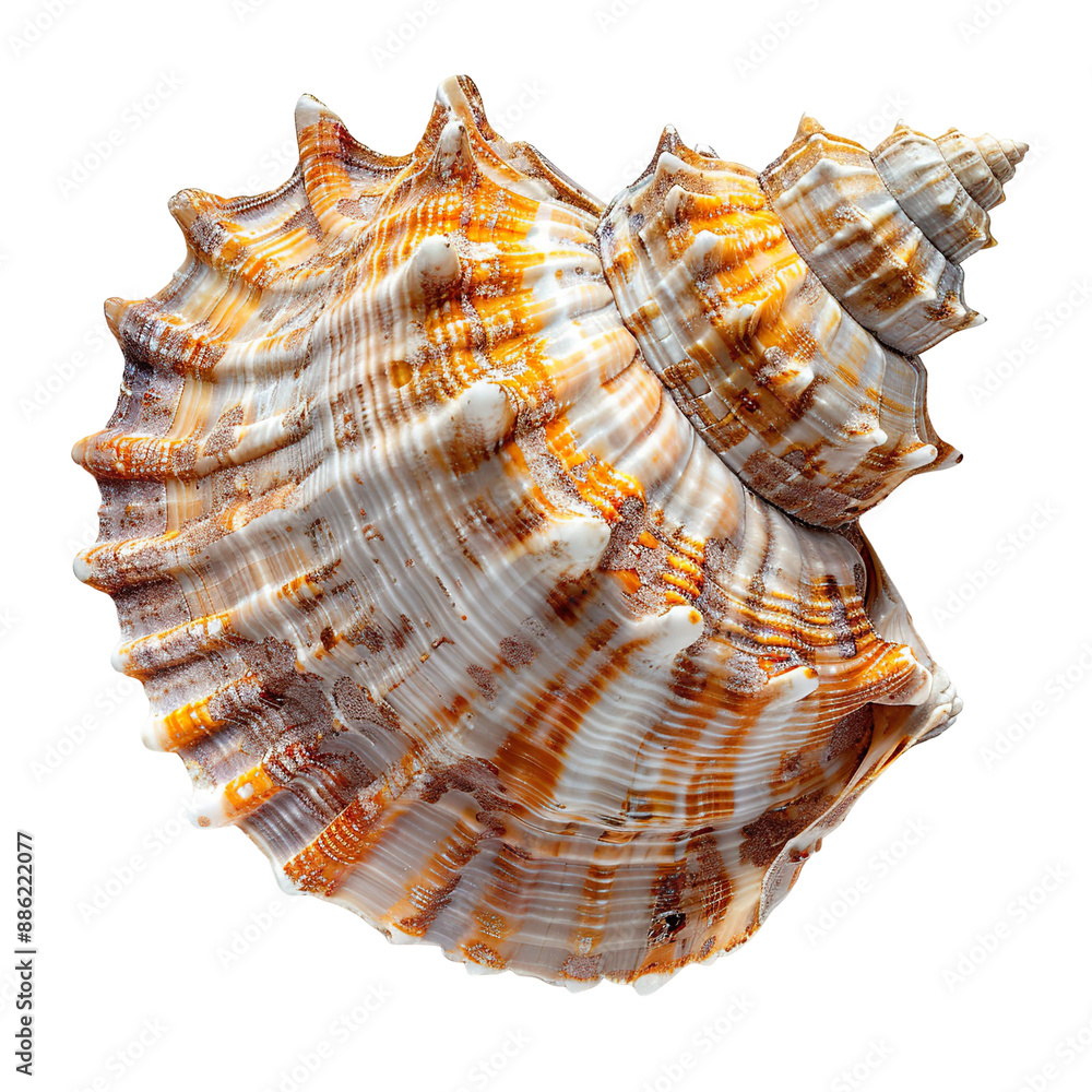 Top view of a single slipper shell isolated on a white transparent background Top view of a single slipper shell isolated on a white transparent background