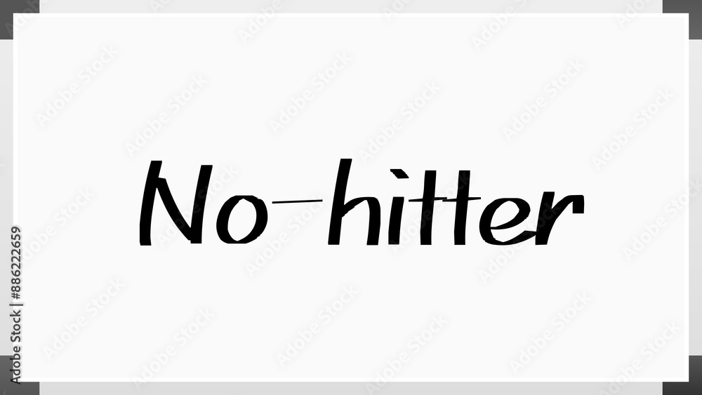 No-hitter のホワイトボード風イラスト No-hitter のホワイトボード風イラスト