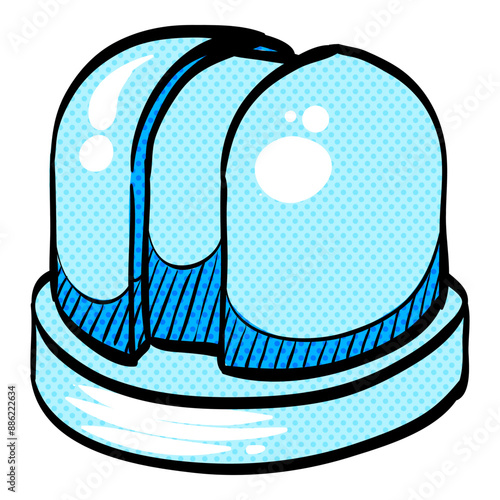 Earth telescope halftone icon hand drawn color vector illustration
