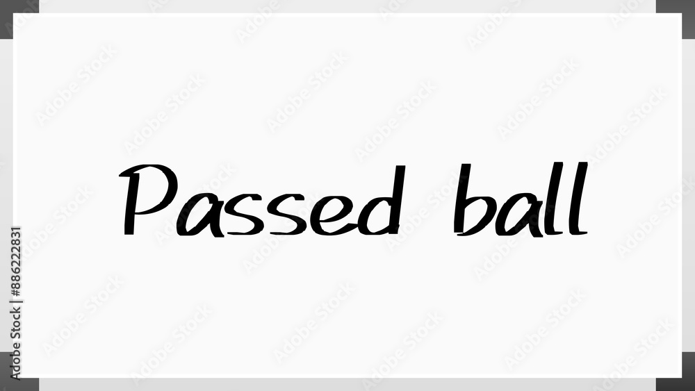 Passed ball のホワイトボード風イラスト Passed ball のホワイトボード風イラスト