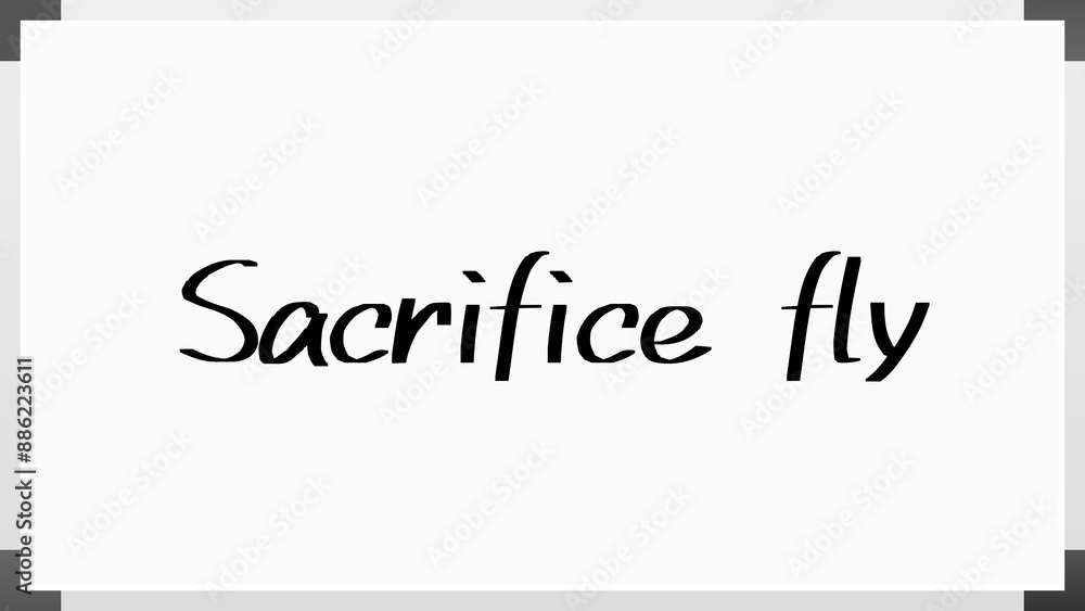 Sacrifice fly のホワイトボード風イラスト Sacrifice fly のホワイトボード風イラスト