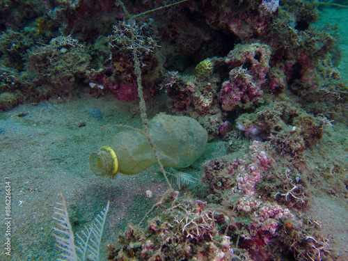 Obraz na plátne Garbage on the seabed