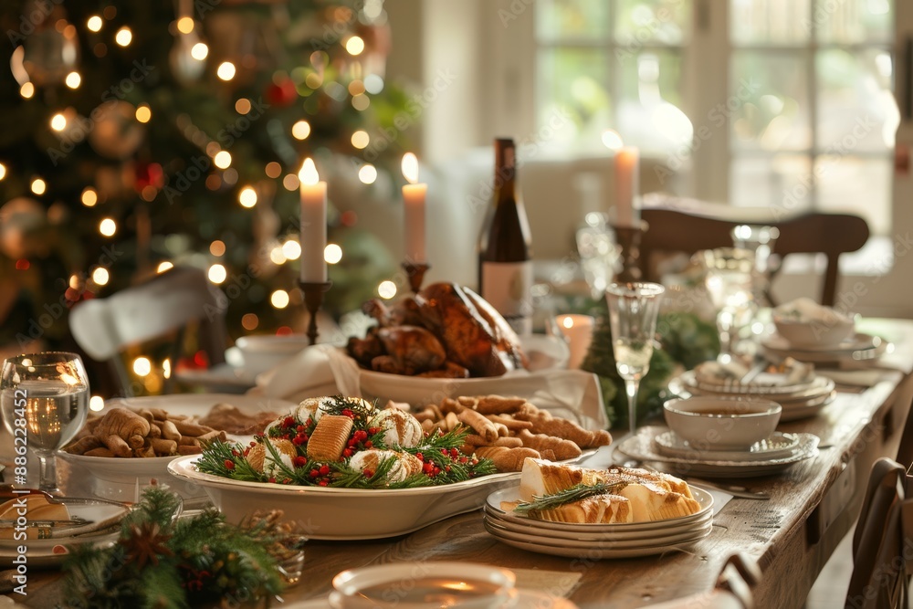 Nostalgic Family Gathering with Holiday Feast Nostalgic Family Gathering with Holiday Feast