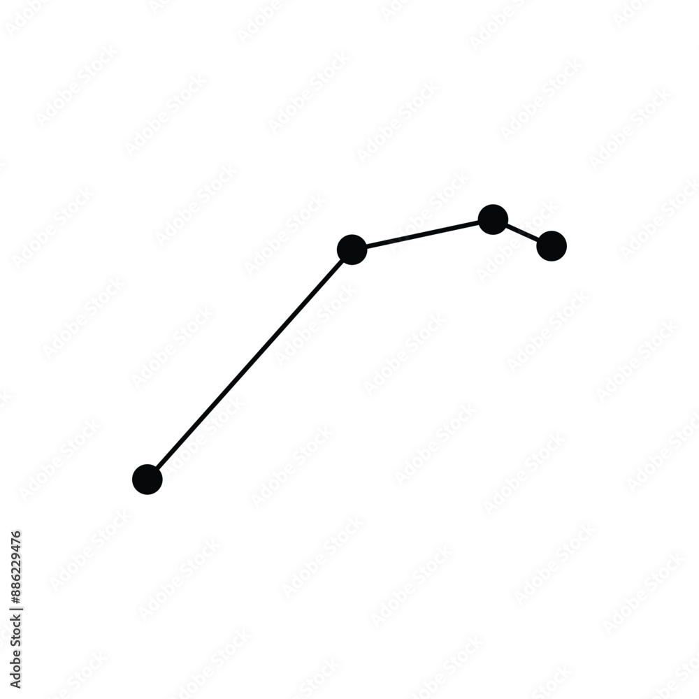 Trendy sagittarius zodiac constellation. Vector illustration Trendy sagittarius zodiac constellation. Vector illustration