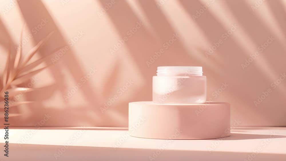 Minimalistic beauty cosmetics product display with pastel studio minimal background. Minimalistic beauty cosmetics product display with pastel studio minimal background.