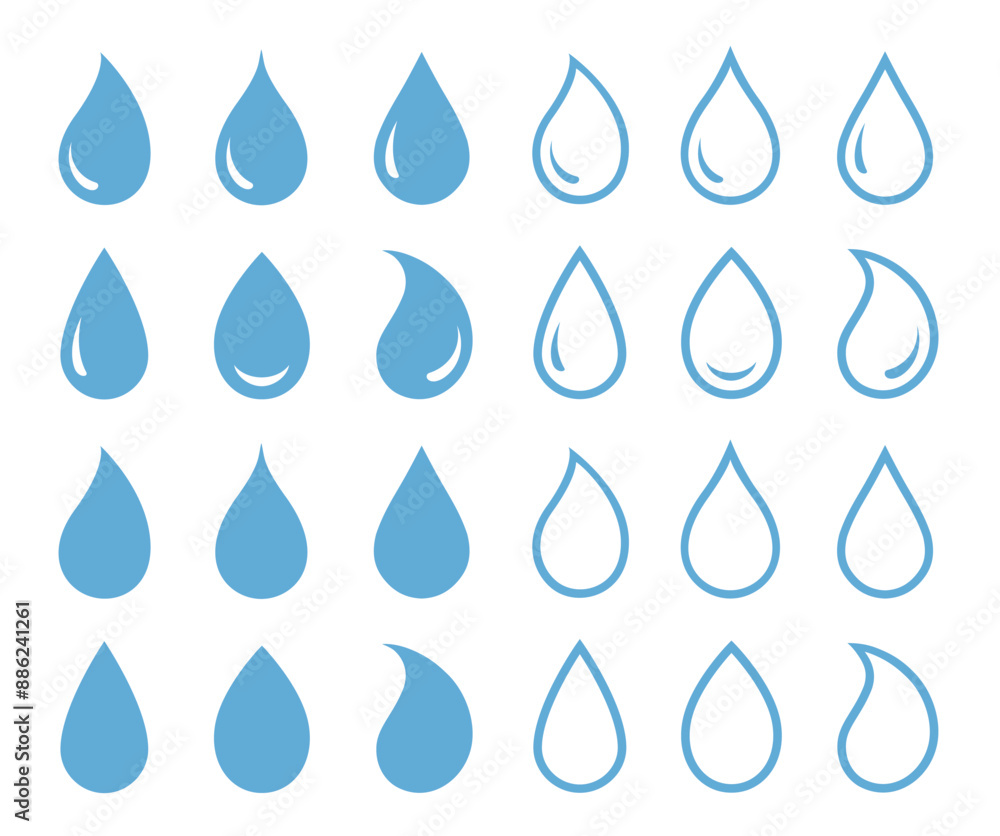 water drops and liquid droplets silhouette water drops and liquid droplets silhouette