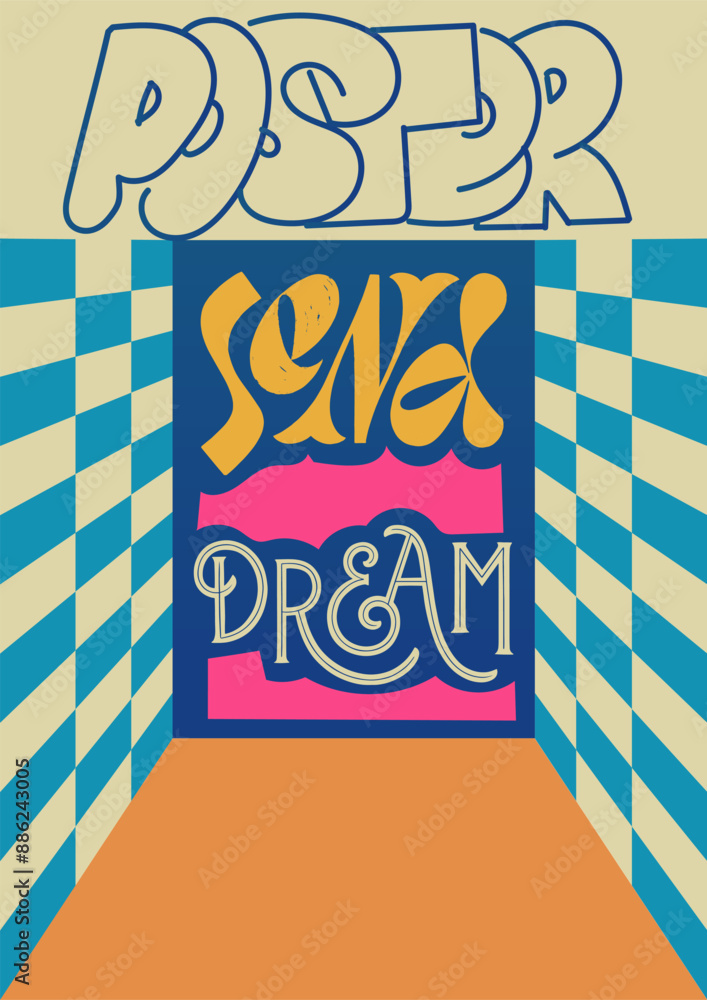 Fototapeta premium retro poster design illustration