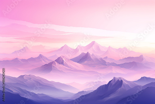 a mountain range with purple and blue colors