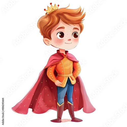 little prince with a crown doodle