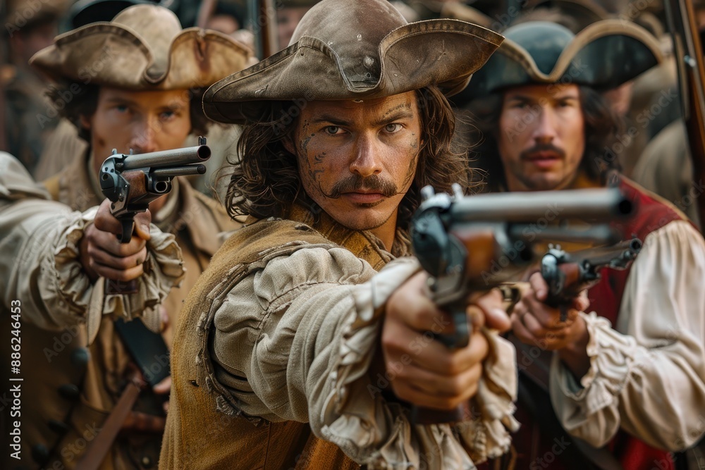 Fototapeta premium Soldiers of the Spanish Tercios Ready for Battle