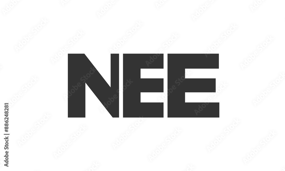 NEE logo design template with strong and modern bold text. Initial based vector logotype featuring simple and minimal typography. Trendy company identity. NEE logo design template with strong and modern bold text. Initial based vector logotype featuring simple and minimal typography. Trendy company identity.