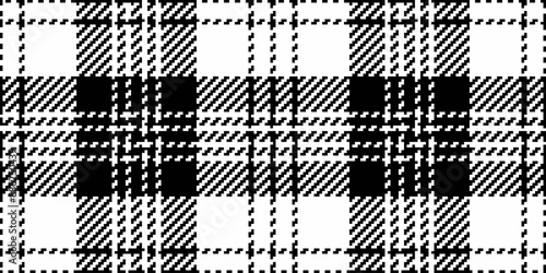 Online texture pattern seamless, goose foot tartan fabric background. Reel vector plaid check textile in black and white colors.