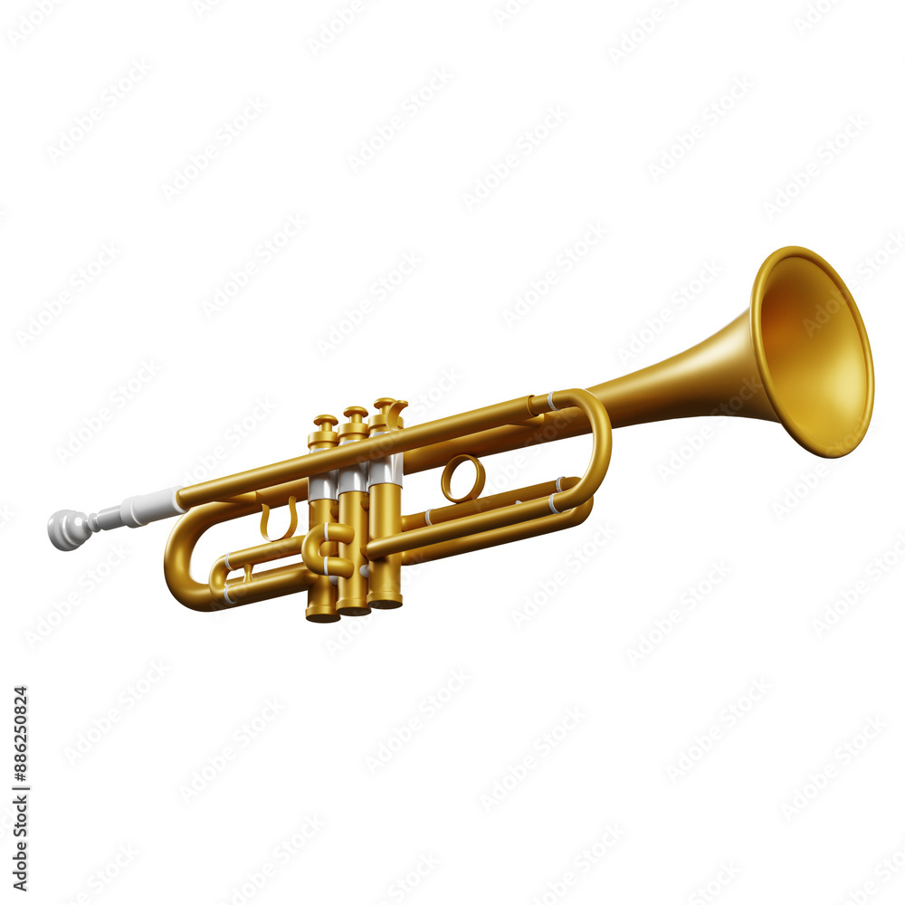 Fototapeta premium Trumpet 3D Illustration