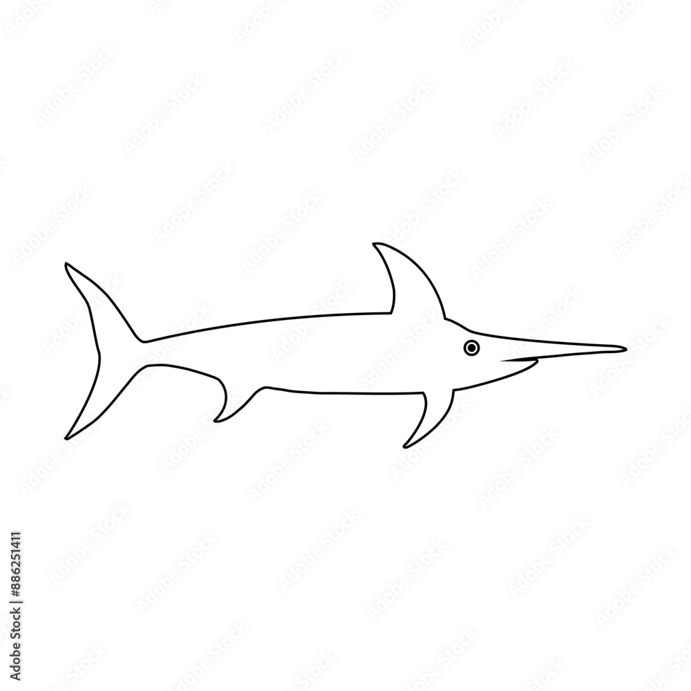 Obraz premium Fish icon vector set. Food illustration sign collection. Ocean symbol or logo.