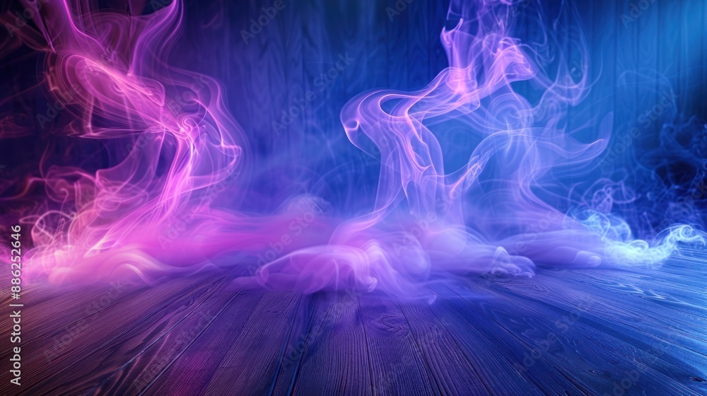 Abstract Smoke Photography with Pink and Blue Light Abstract Smoke Photography with Pink and Blue Light