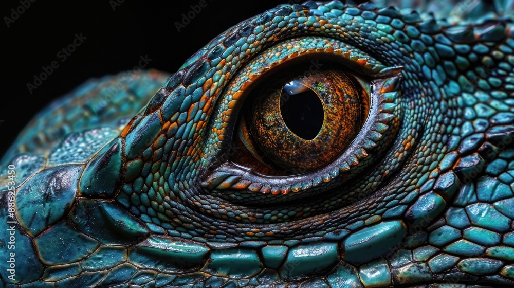 Fototapeta premium Close-up of a Lizard's Eye
