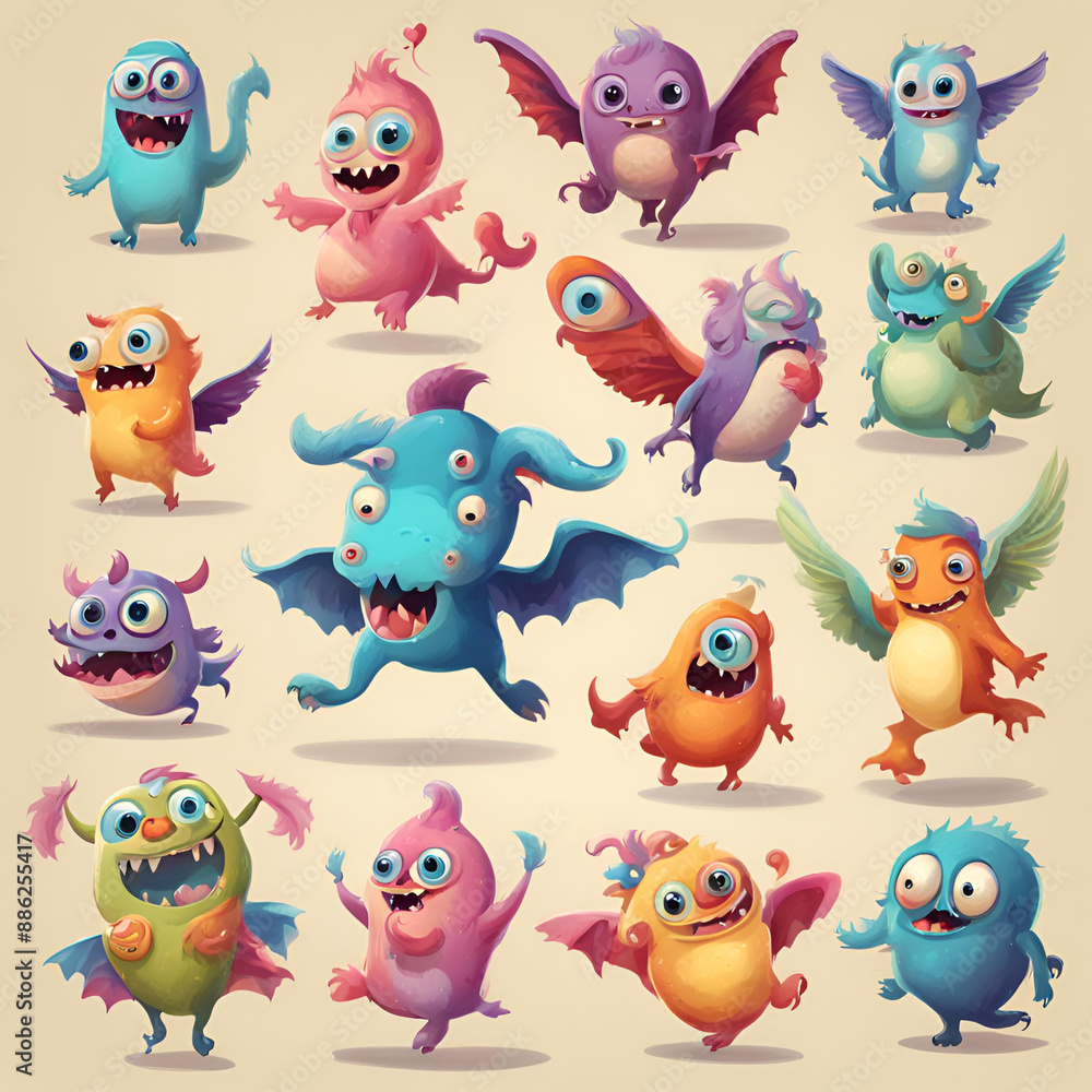 Obraz premium Monster-AdorableFluffyFriend-001