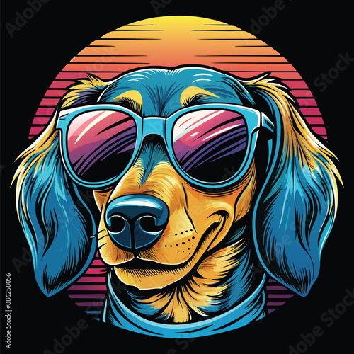Cute lovely cat and dog vector illustration