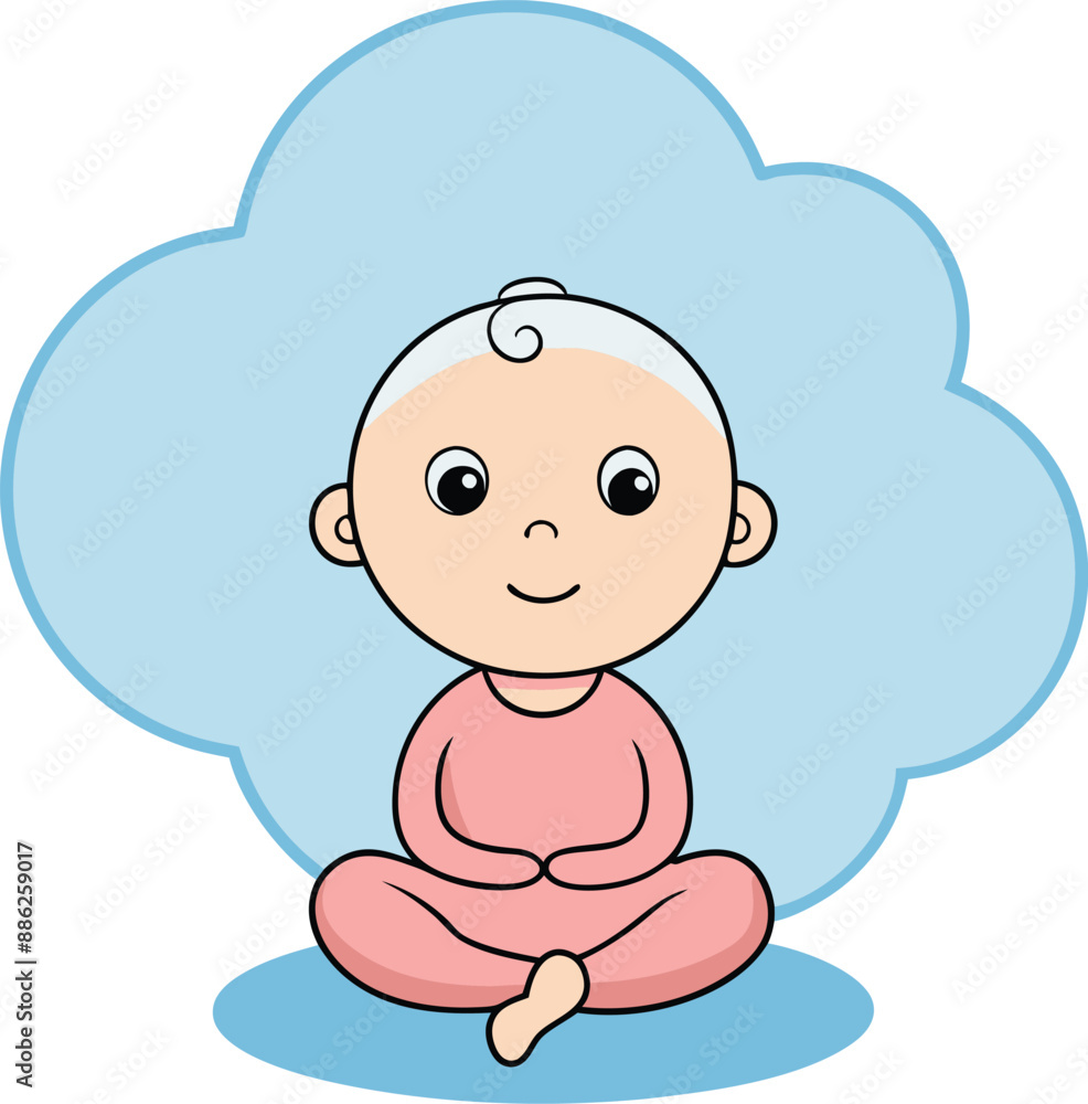 baby child doing yoga vector illustration isolated on a white background, baby child doing yoga vector illustration isolated on a white background,