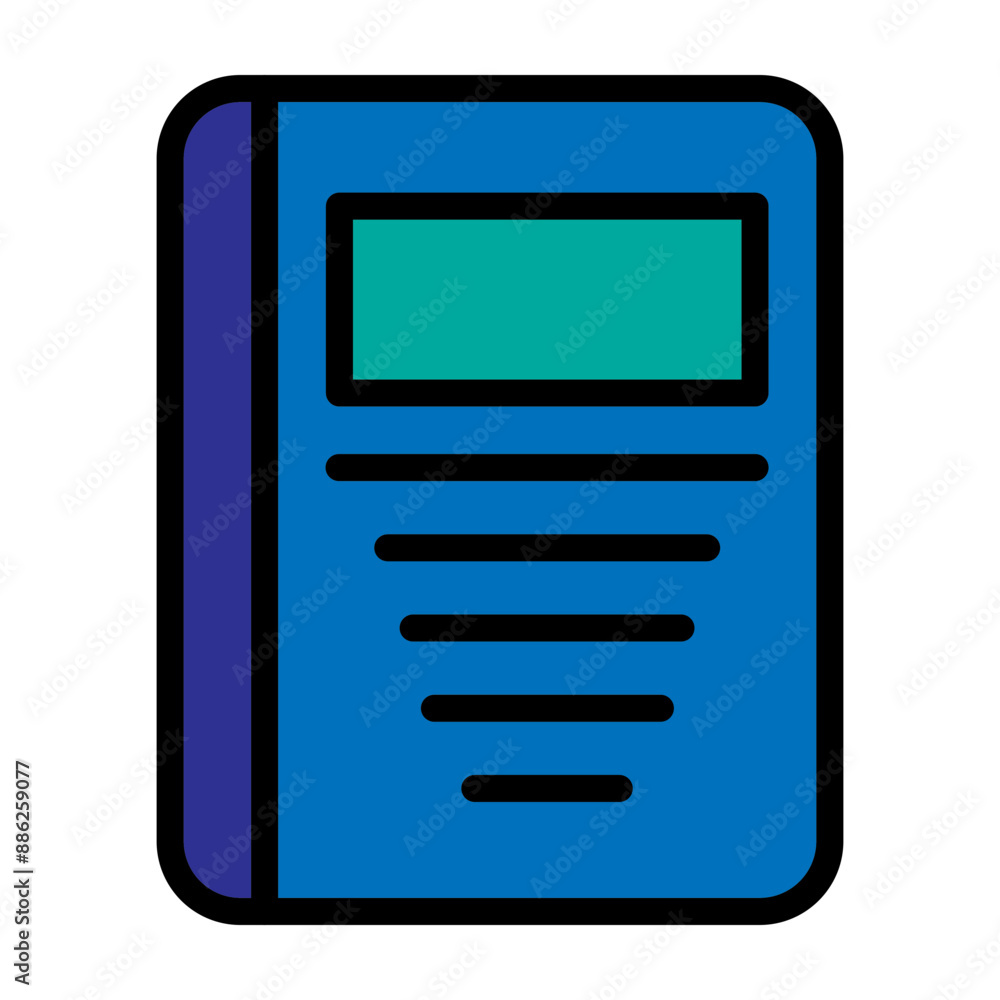 Notebook Vector Filled Icon Design Notebook Vector Filled Icon Design