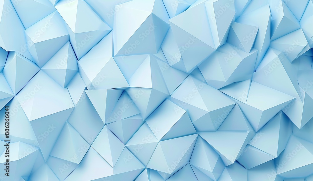 A 3D wallpaper of a decorative origami mosaic geometric knot with realistic high quality texture in blue color A 3D wallpaper of a decorative origami mosaic geometric knot with realistic high quality texture in blue color