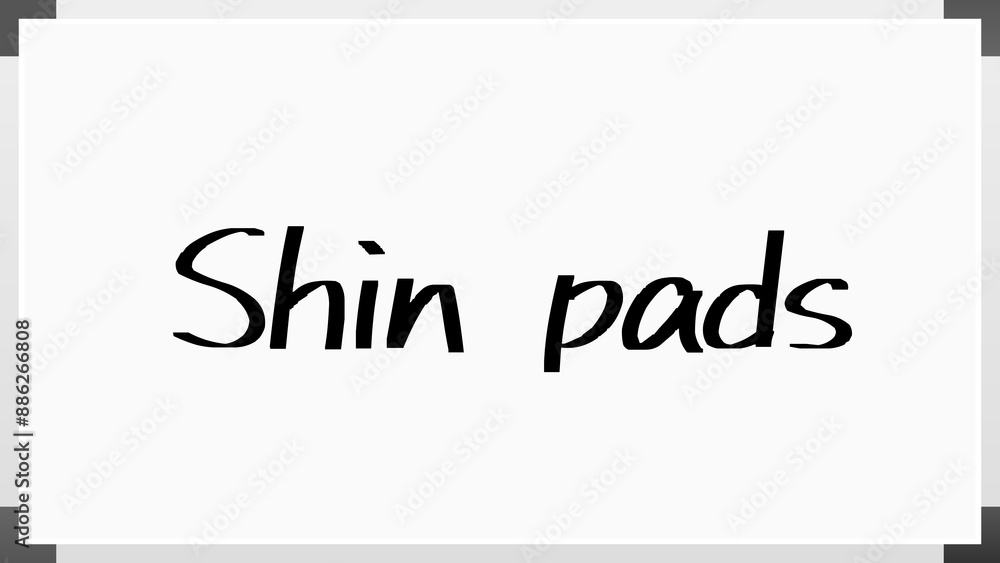 Shin pads のホワイトボード風イラスト Shin pads のホワイトボード風イラスト