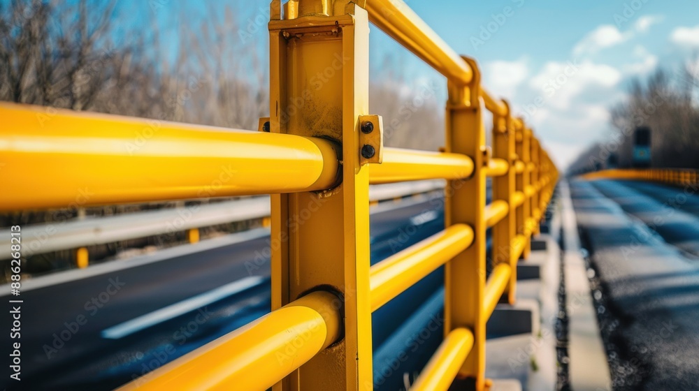 Yellow Bridge Railing Yellow Bridge Railing
