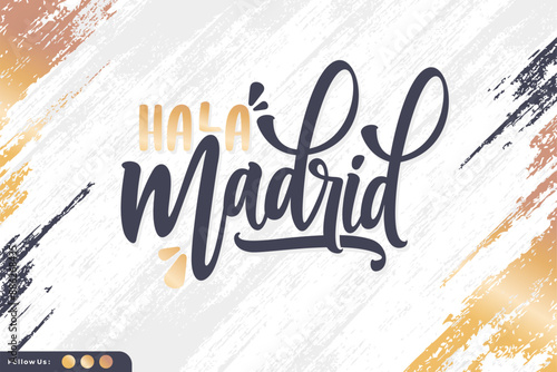 madrid lettering background vector design