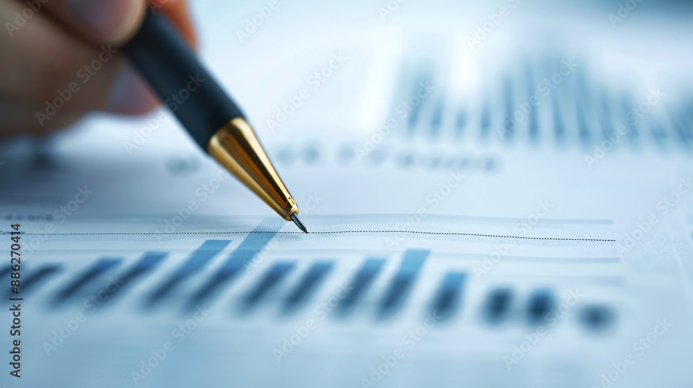 Close-up of an advisor marking important points on a financial report, symbolizing strategic planning and investment expertise, with ample copyspace. Close-up of an advisor marking important points on a financial report, symbolizing strategic planning and investment expertise, with ample copyspace.