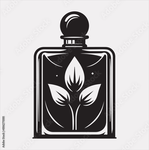 perfume bottle vector silhouette on a white background