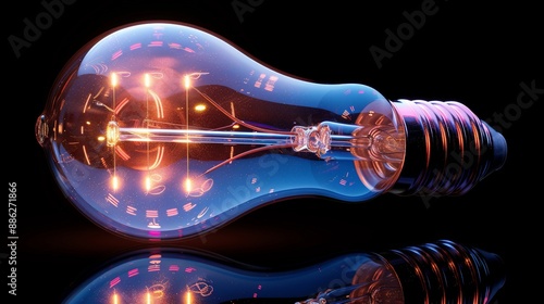 Wallpaper Mural Light bulb on black background. Torontodigital.ca