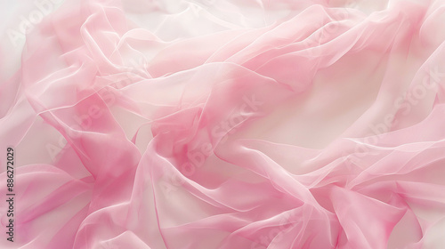 background, pink veil on a light background, 3 d illustration, abstract minimalism