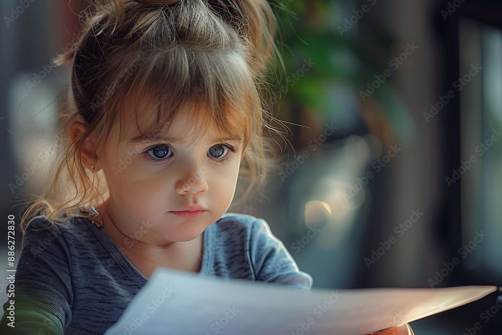 AI generated picture of adorable small cute child office worker indoors AI generated picture of adorable small cute child office worker indoors