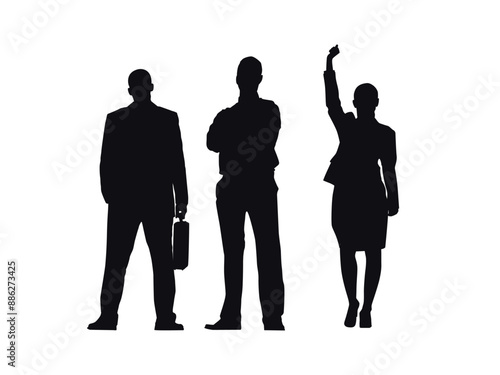 Business people silhouettes pack vector
