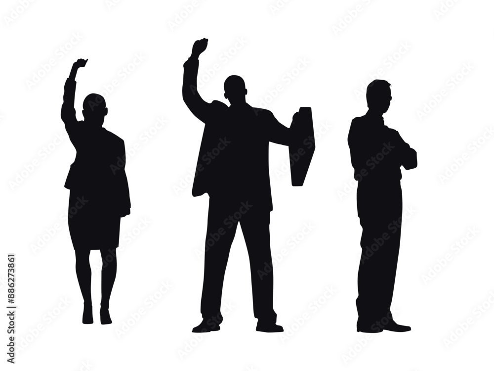 Business people silhouettes vector
Business people silhouettes vector