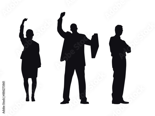 Business people silhouettes vector 
