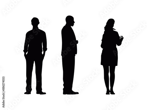 Business people silhouettes vector 

