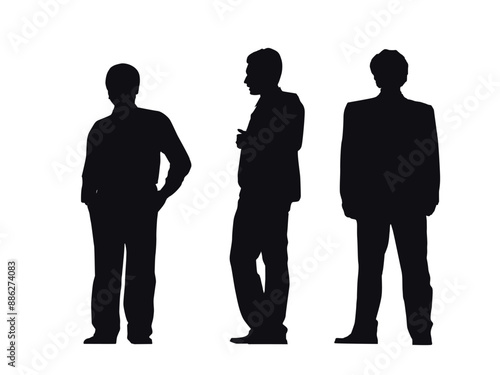 Business people silhouettes vector 
