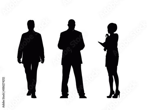 Business people silhouettes vector 
