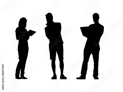 Business people silhouettes pack vector