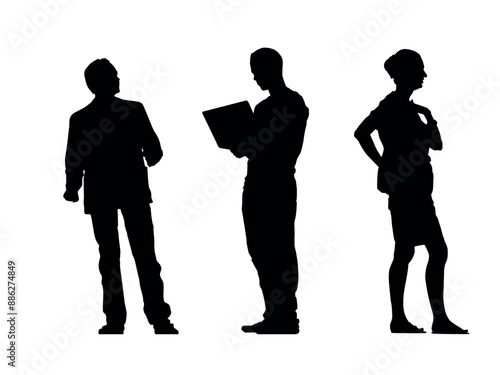 Business people silhouettes pack vector