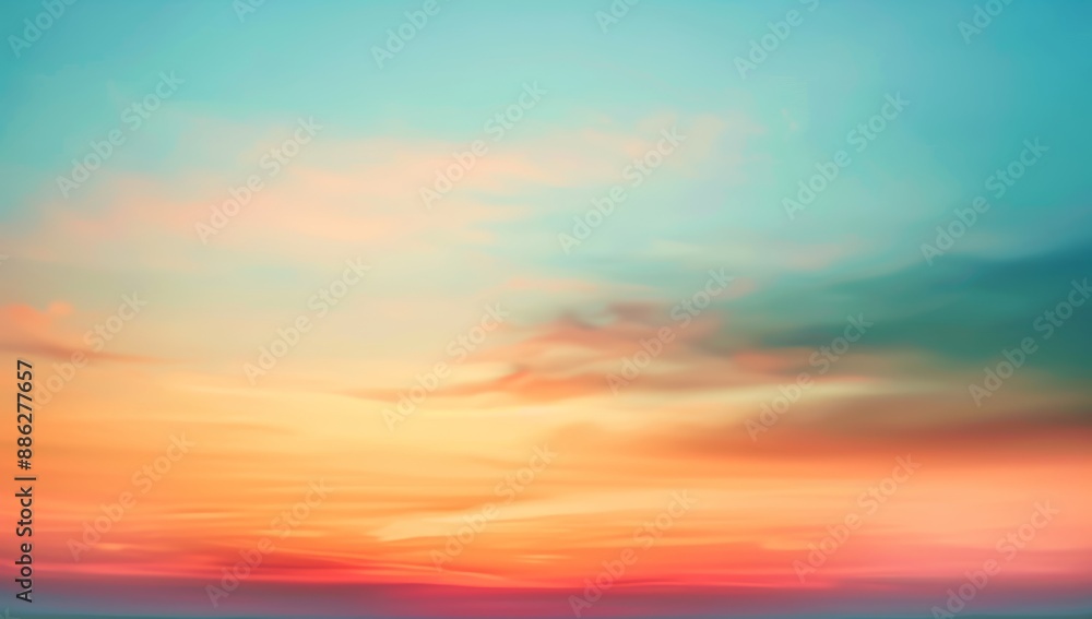 Obraz premium Orange white blue teal blurred noise texture header poster banner landing page backdrop design with vibrant grainy gradient background