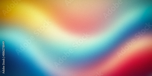 A vibrant gradient background with a dynamic blend of yellow, red, blue, and teal hues. Ideal for modern digital art, abstract designs, and creative projects requiring a burst of color