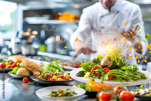 Fototapeta Naklejka Na Ścianę i Meble -  Thermal Imaging Maintaining Temperature Controls for HACCP Compliance in Professional Kitchens